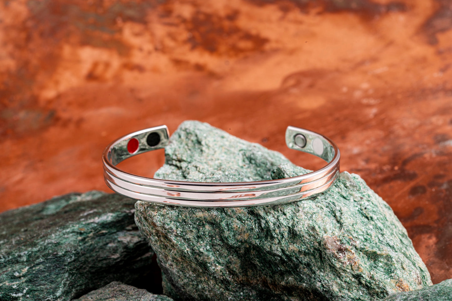 4-in-1 Armreif "Elegance" Kupfer, versilbert