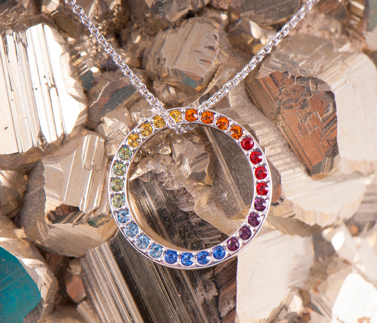 Regenbogen Anhänger mit Kette
