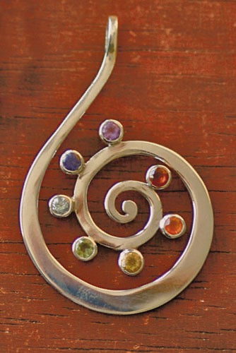 Kundalini-Anhänger 925 Silber, Länge ca. 50 mm