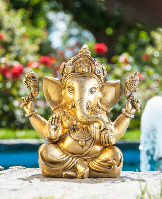 Ganesha, 23cm Goldantik