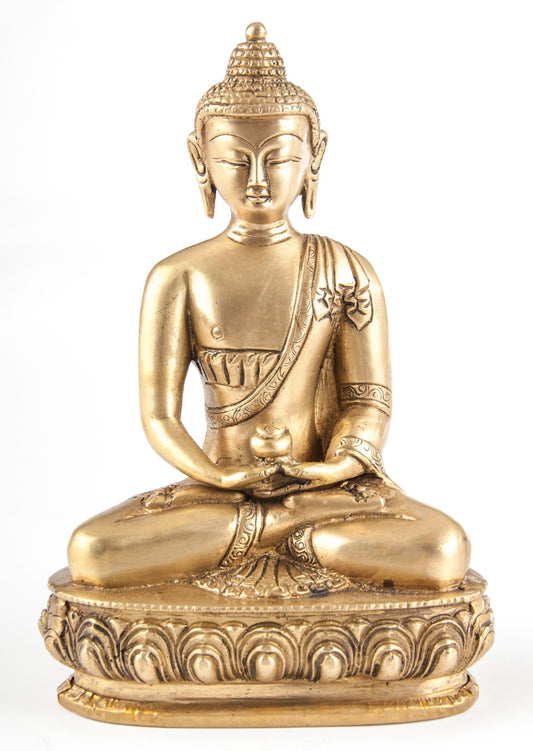Buddha Amithaba, Messing 20cm