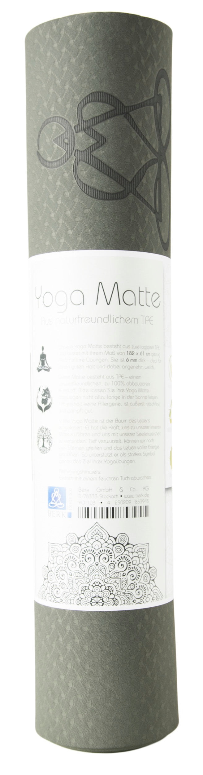 Yogamatte TPE ecofriendly - dunkelgrün/hellgrün