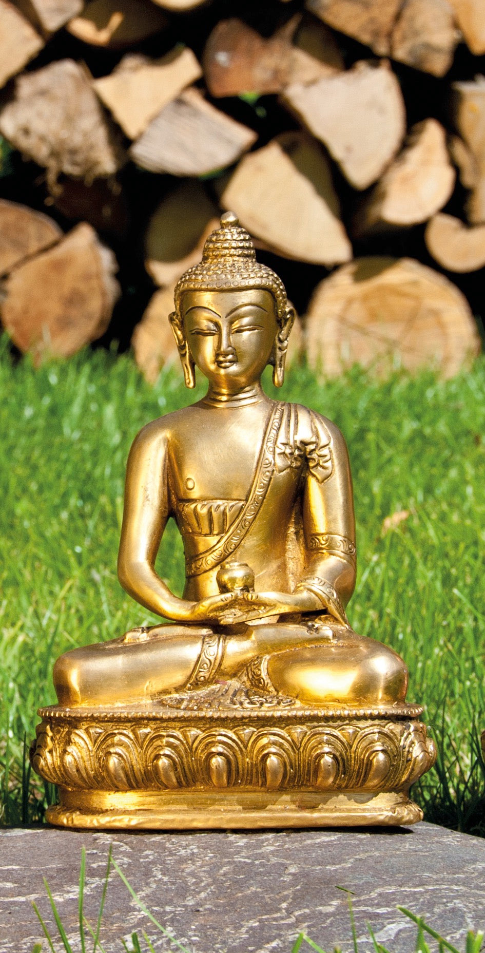 Buddha Amithaba, Messing 20cm